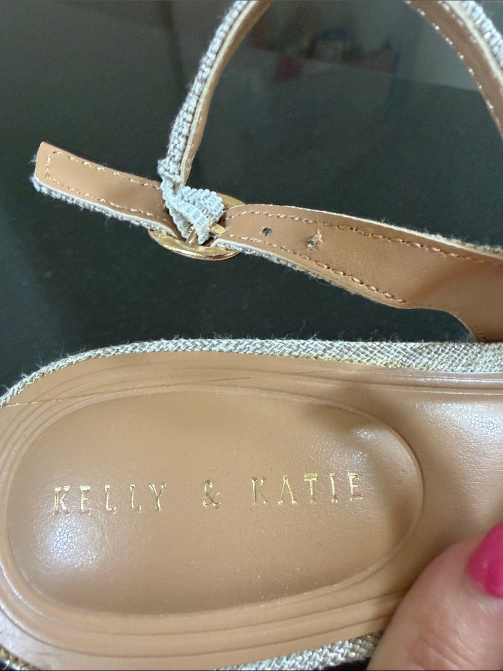 Kelly & Katie Pearl-Strap Pointed Slingback Mules in Beige - Picture 4 of 4